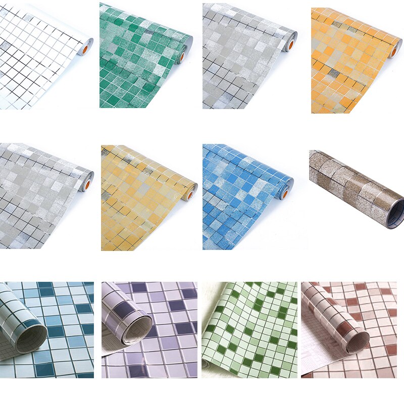 Kitchen Oil-Proof Waterproof Sticker Self-adhesive Wallpaper Peel and Stick Backsplash for for Drawer Stove Countertop 45x200cm