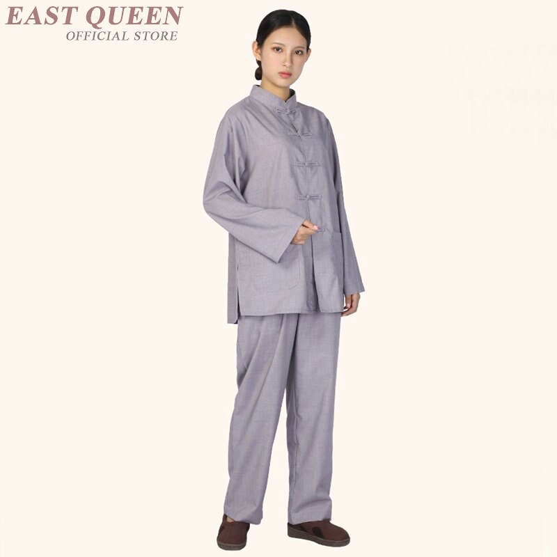 monaco buddista abiti abbigliamento costume monaco shaolin abbigliamento monaco buddista abiti uniforme abbigliamento meditazione KK2292 Y: S