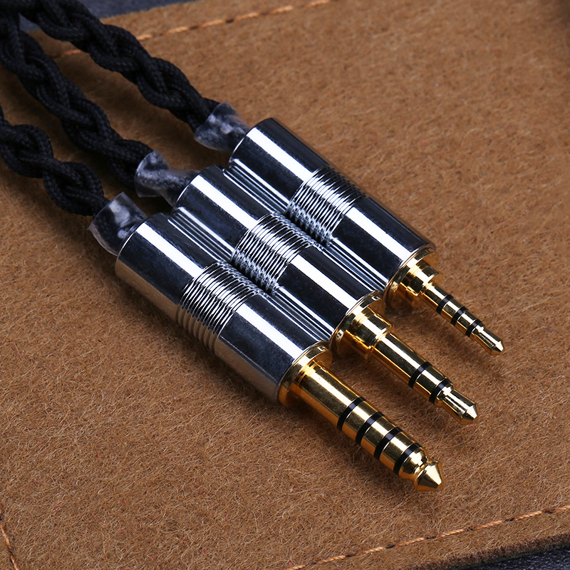 OPENHEART – câble argent de haute pureté à 4 cœurs, pour écouteurs, 1 à 2 prises, Balance 3.5/2.5/4.4mm, mise à niveau, câble de remplacement