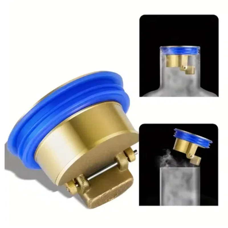 Brass floor drain core floor shower drain plug anti-insect and anti-odor kitchen bathroom toilet drain, drain backflow preventer