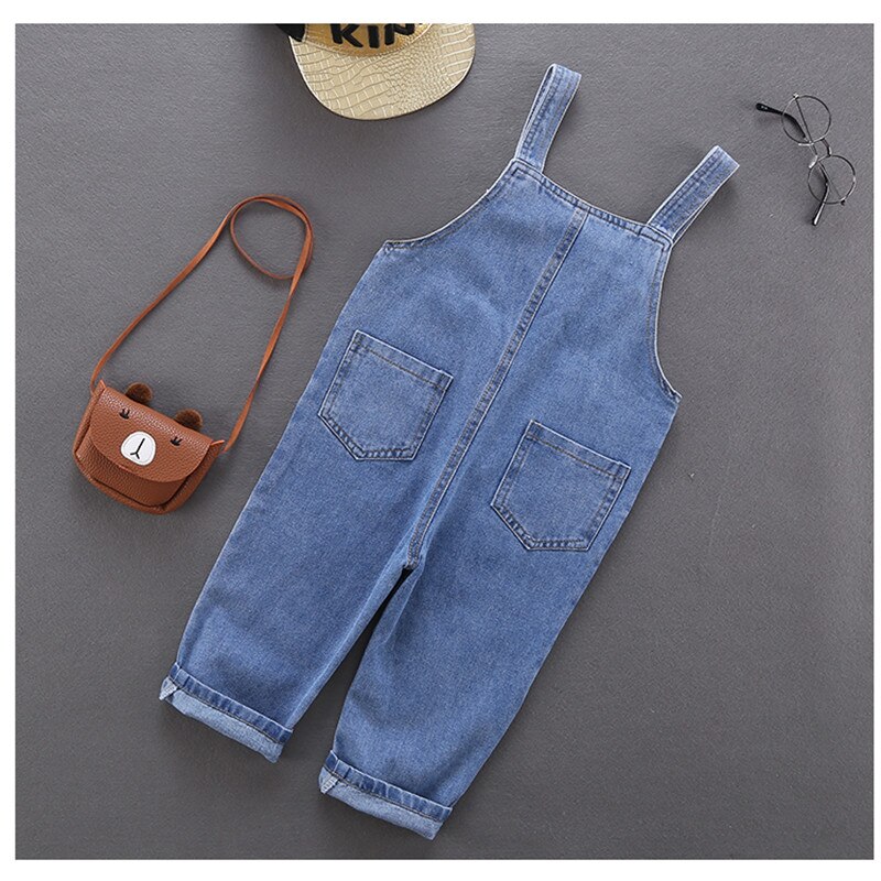 2-6Y Kid Jeans Kinderen Jeans Jongens Broek Denim Broek Koreaanse Kinderen Jeans Overalls Bib Broek Jeans Voor Jongens Kinderen Jongen kleding