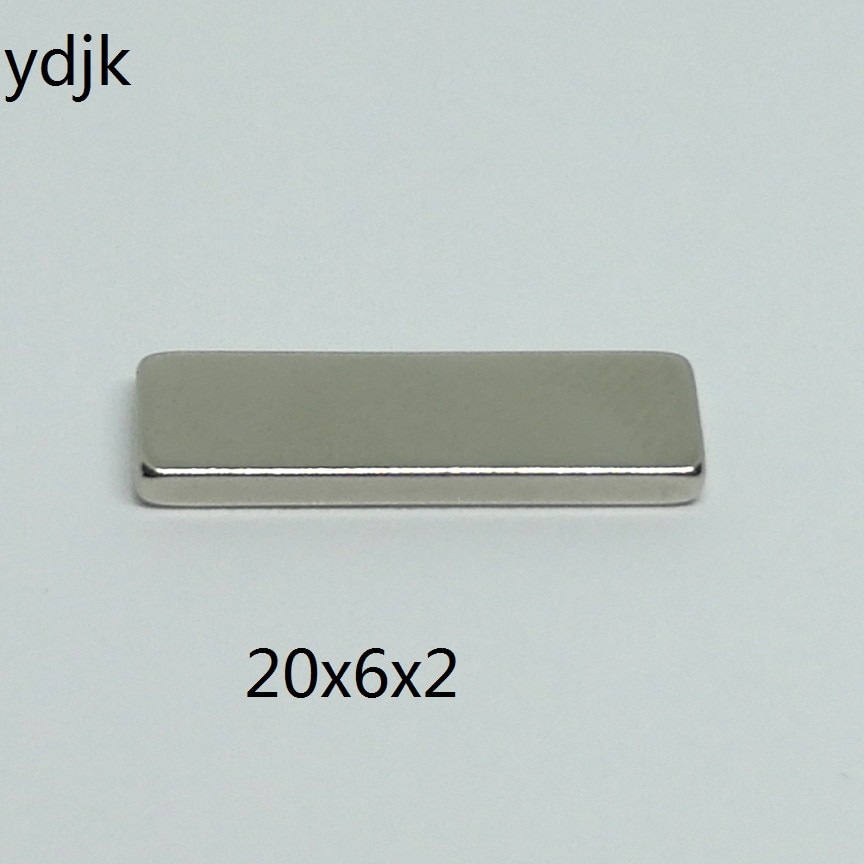 10 20 50 100 teile/los Neodym Magnet 20*6*2 N35 Rechteckigen Magnet 20x6x2 starke NdFeB Magnet magnetische Material für moto