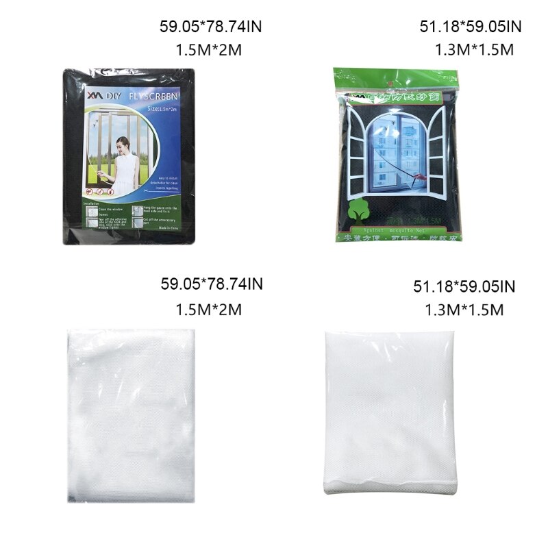 Self-adhesive Window Screen with Strong Snap Button Cuttable Window Screen