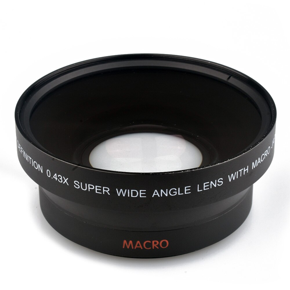 Lightdow – grand Angle haute définition, 67mm, 0,43x, Macro + capuchons avant et arrière, pour objectif de caméra canon Nikon SLR DSLR à filetage UV de 67mm