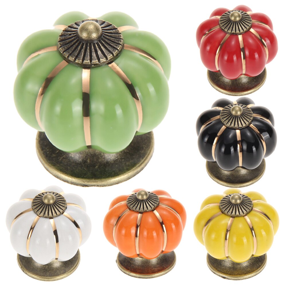 Diamond Shape Cabinet Knobs Bedroom Kitchen Drawer Clear Pumpkin Ceramic Cabinet Knobs Drawer Glass Pull Handles