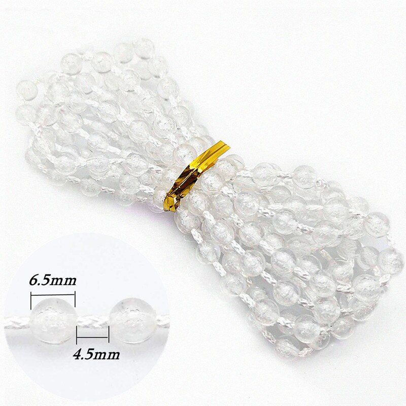 10 yards rullegardin og romersk skygge perlesnor med kjede i plast rullegardinkjede reparasjon, rullegardinperletau, blindperler: 8 / 5 yard