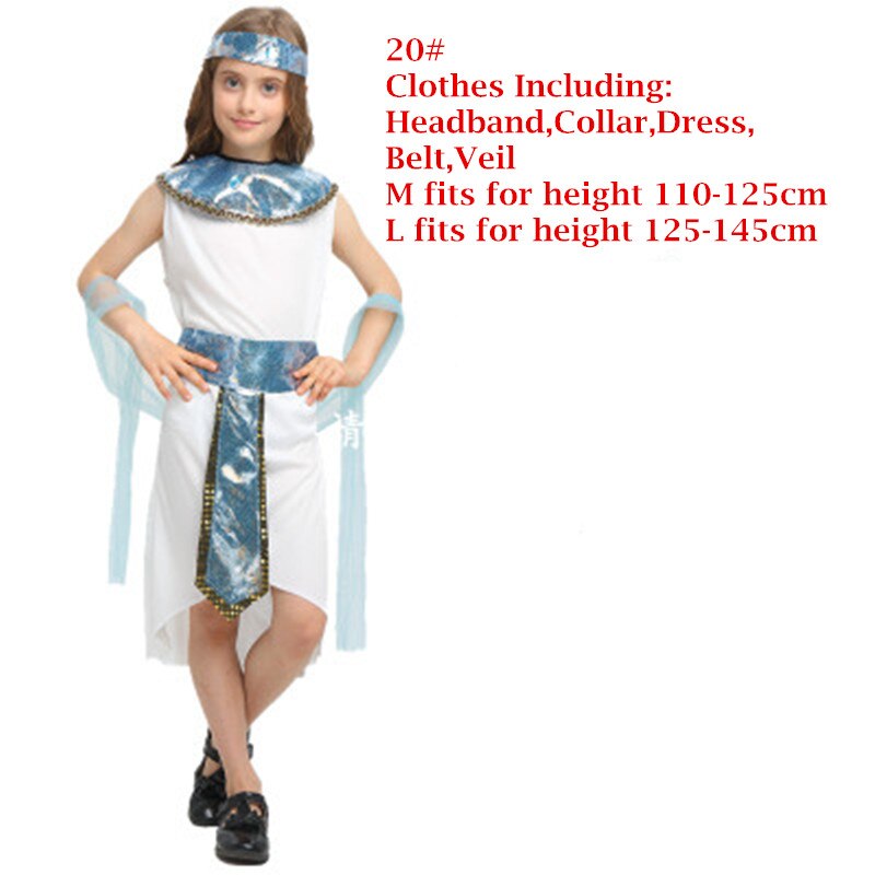 Frauen Mädchen Griechischen Römischen Göttin Anzug Rolle-spielen Requisiten Ball Party Karneval Dekoration Jungen Cosplay Halloween Kostüm: L / 20