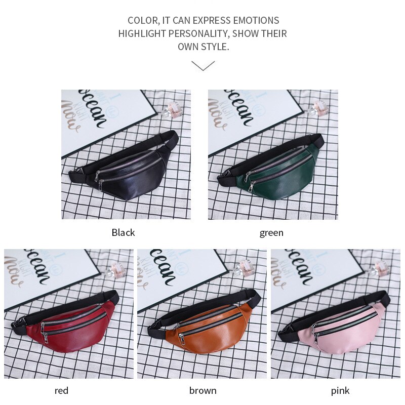 Brivilas pu leather waist bag women waterproof men fanny pack sport belt bag banana multifunction chest bag shoulder