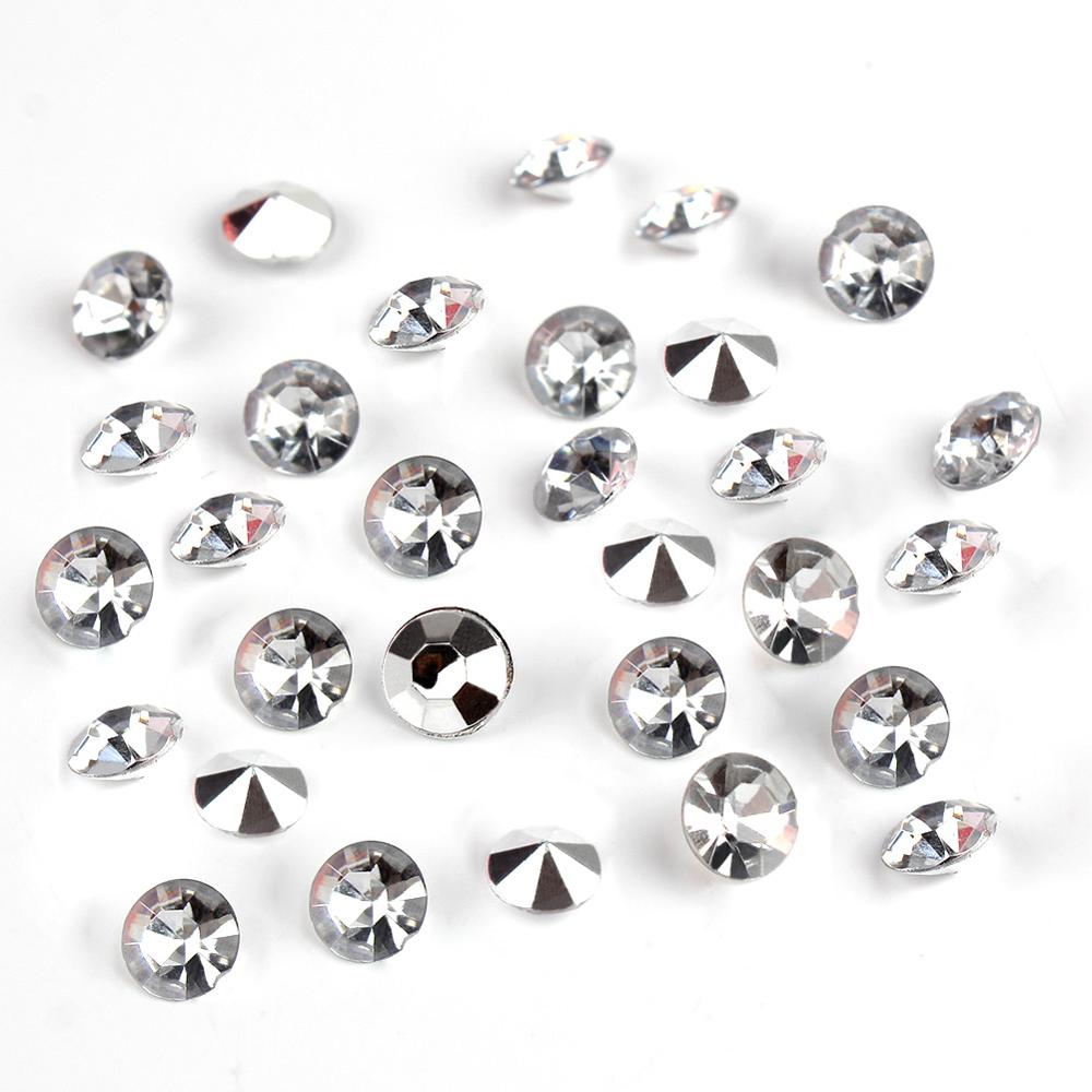 OurWarm 1000PCS 4.5mm Crafts Diamond Confetti Table Scatters Crystals Centerpiece Festive Party Supplies Wedding Decoration: silver