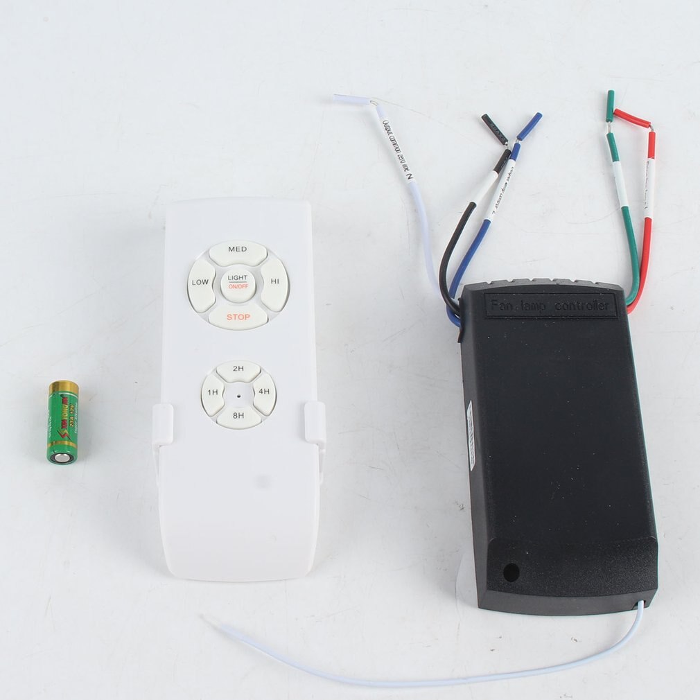 110-240V Ceiling Fan Lamp Remote Control Kit 110-240V Timing Wireless Control Switch Adjusted Wind Speed Transmitter Receiver
