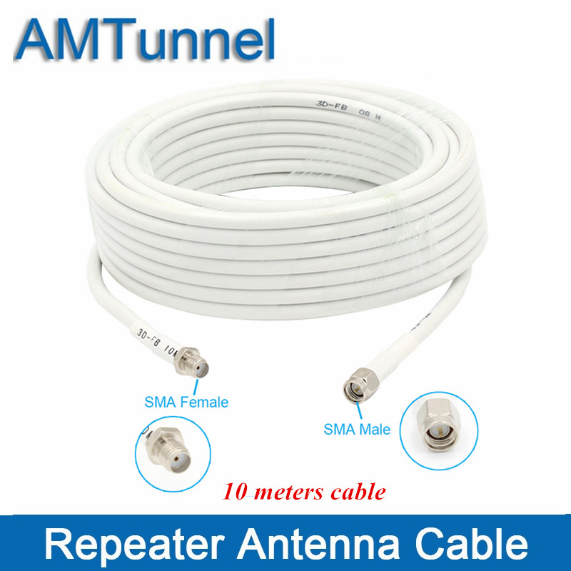 10m Coaxial Cable SMA male to SMA female Wire 50ohm for indoor antennas and outdoor antenna