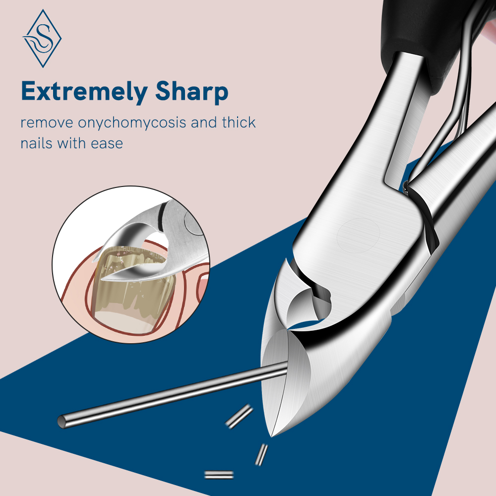 Miss Sally Thick Nail Clippers Toenail Nipper Pedicure Cutter for Hard Nail Trimmer Plier Powerful Manicure Tools