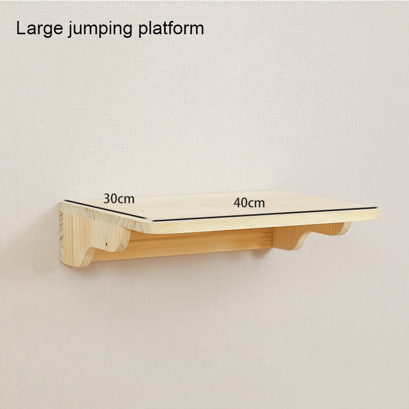 Wall-mounted Cat Bridge Cat Tree House Climbing Frame Star Scratching Post Cat Ladder Step Kitten Jumping Platform Pet Furniture: Pine springboard