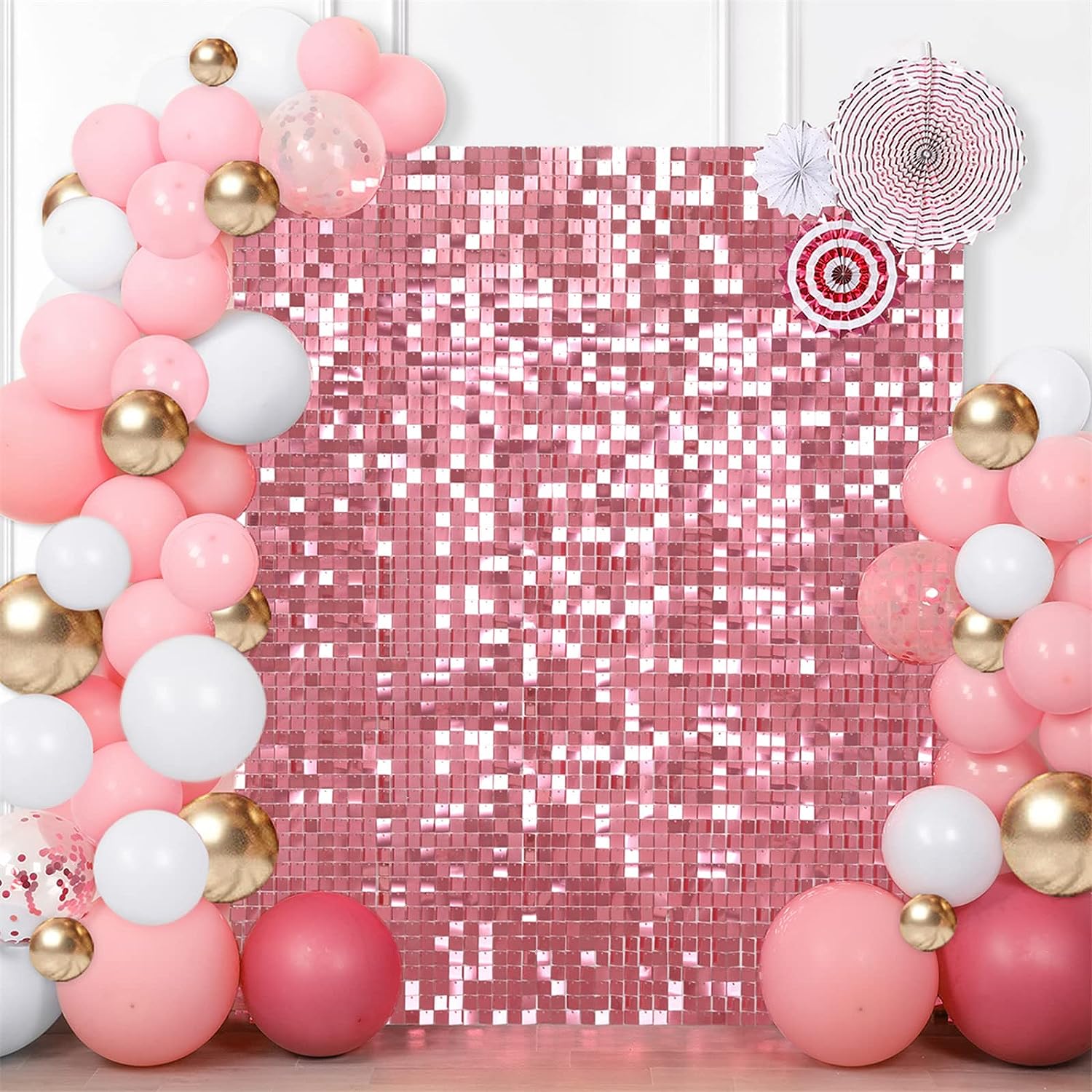 24 件/套 Shimmer Wall Backdrop Panels, 12 英寸/30.48cm Pc Sequin Backdrop Shimmer Wall Panels for Birthday Party Wedding