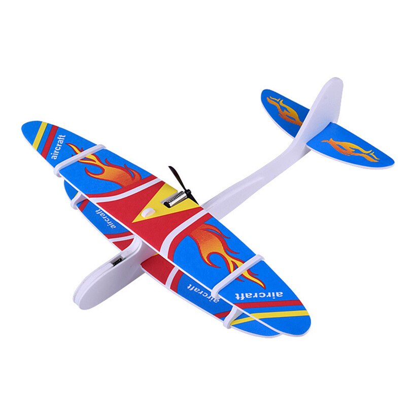 Kids Toys DIY Assembled Aircraft Fix Wing USB Durable EPP Foam Outdoor Launch Airplane Capacitor Glider Plane Model Toys: Default Title