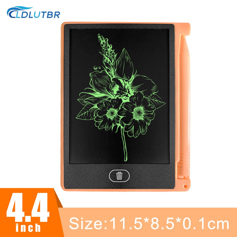 LDLUTBR 4.4/8.5inch LCD Writing Tablet for Drawing Digital Erasable Drawing Tablet/Pad/Board For Kids Electronic Graphics Tablet: 4.4inch orange