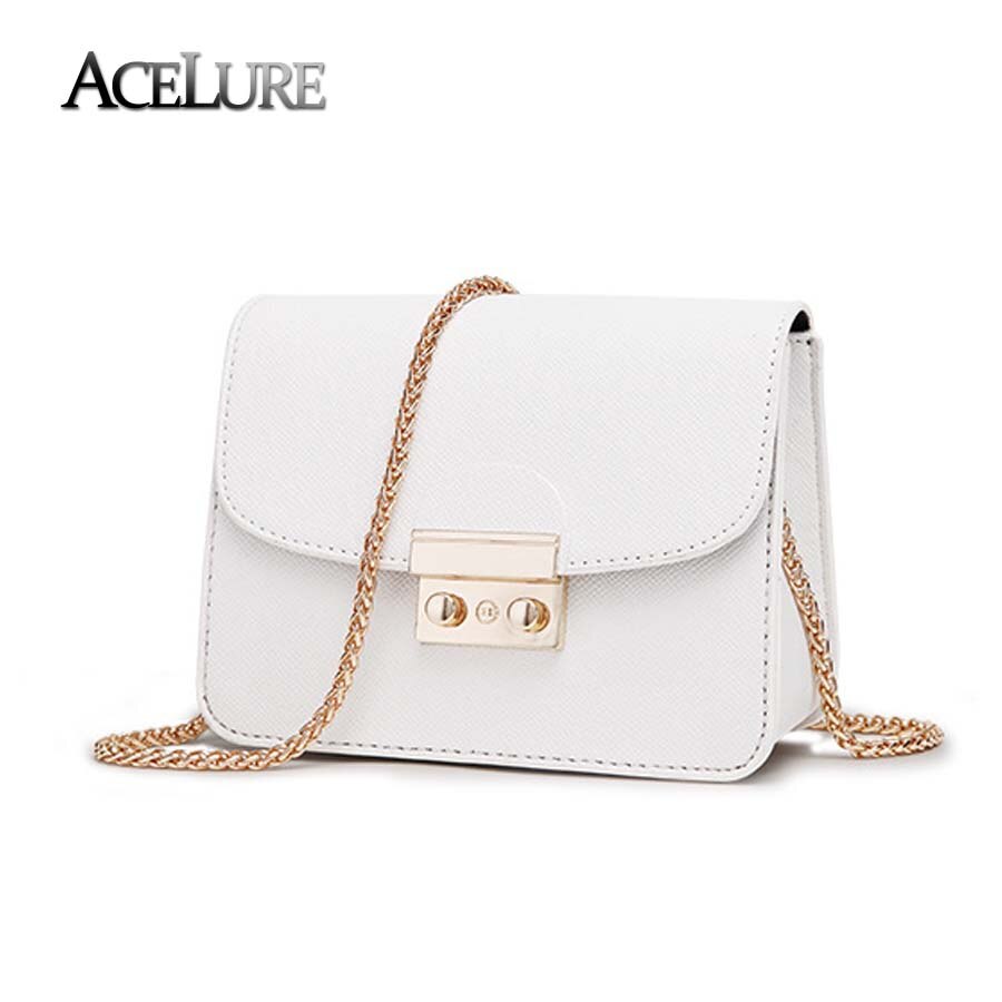 ACELURE Summer Brand Bags Women Leather Handbags Chain Small Women Messenger Bag Candy Color Women Shoulder Bag Party Lock Purse