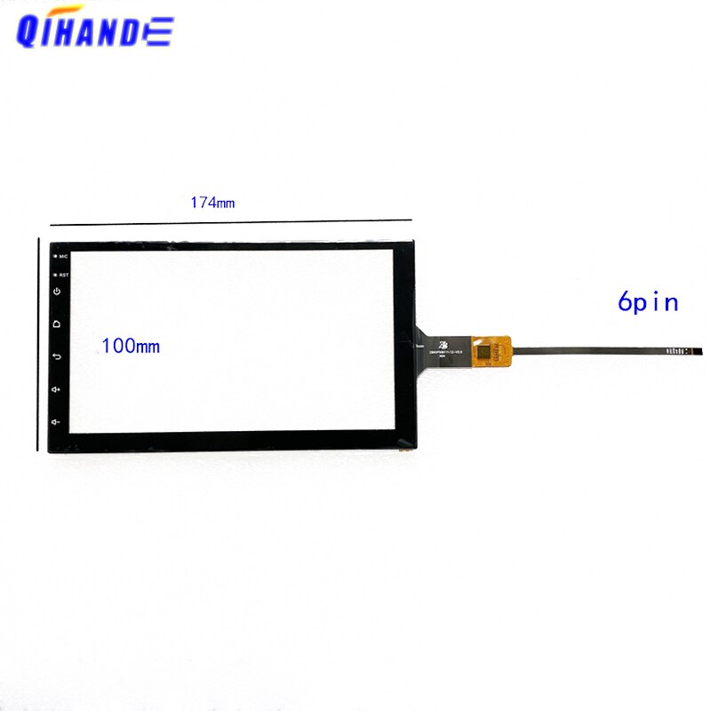 175*100mm 174*100mm 7 inch Capacitive touch screen 6 pin for car dvd gps XY-PG70049-FPC ZB90PS0011