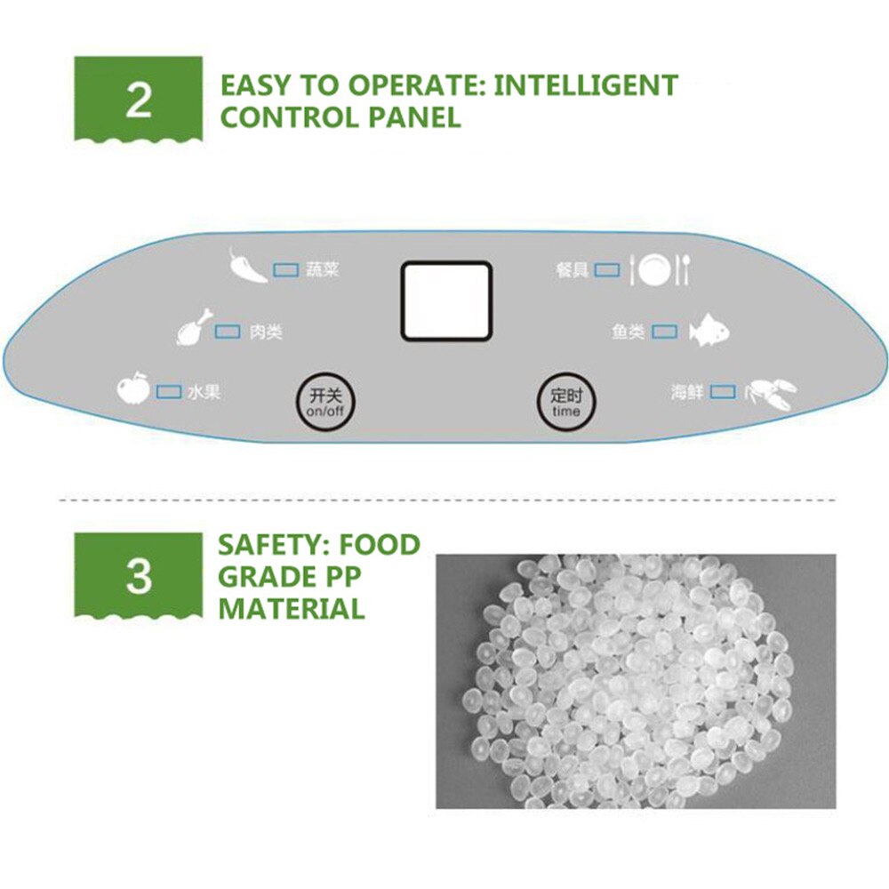 Gemüse, obst und fleisch entgiftung waschmaschine Hause multifunktionale Abbaubar pestizide Food Purifier