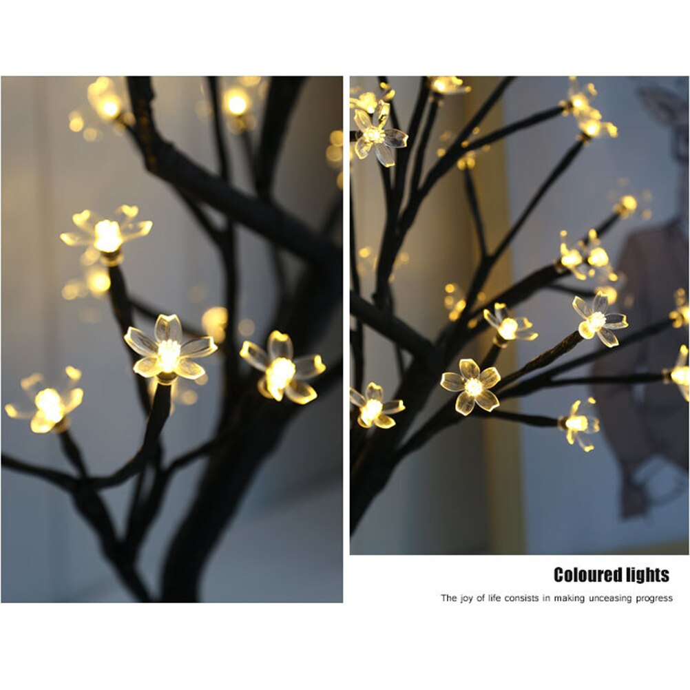 LED Cherry Blossom Light Desk Light 48LED Table Tree Lamp Home Party FestivalDecoration Festoon Led Light Christmas Fairy Lights