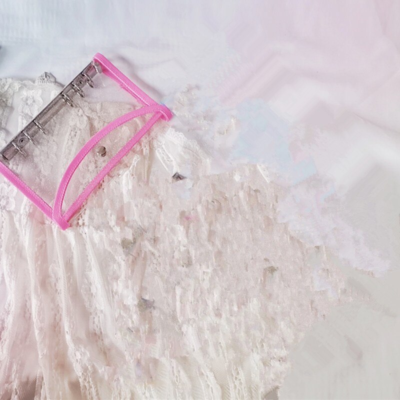 A6 Transparante Pvc Notebook Cover Losbladige Ringband Bestandsmap Handbook Scrapbook Set YLM8045: red