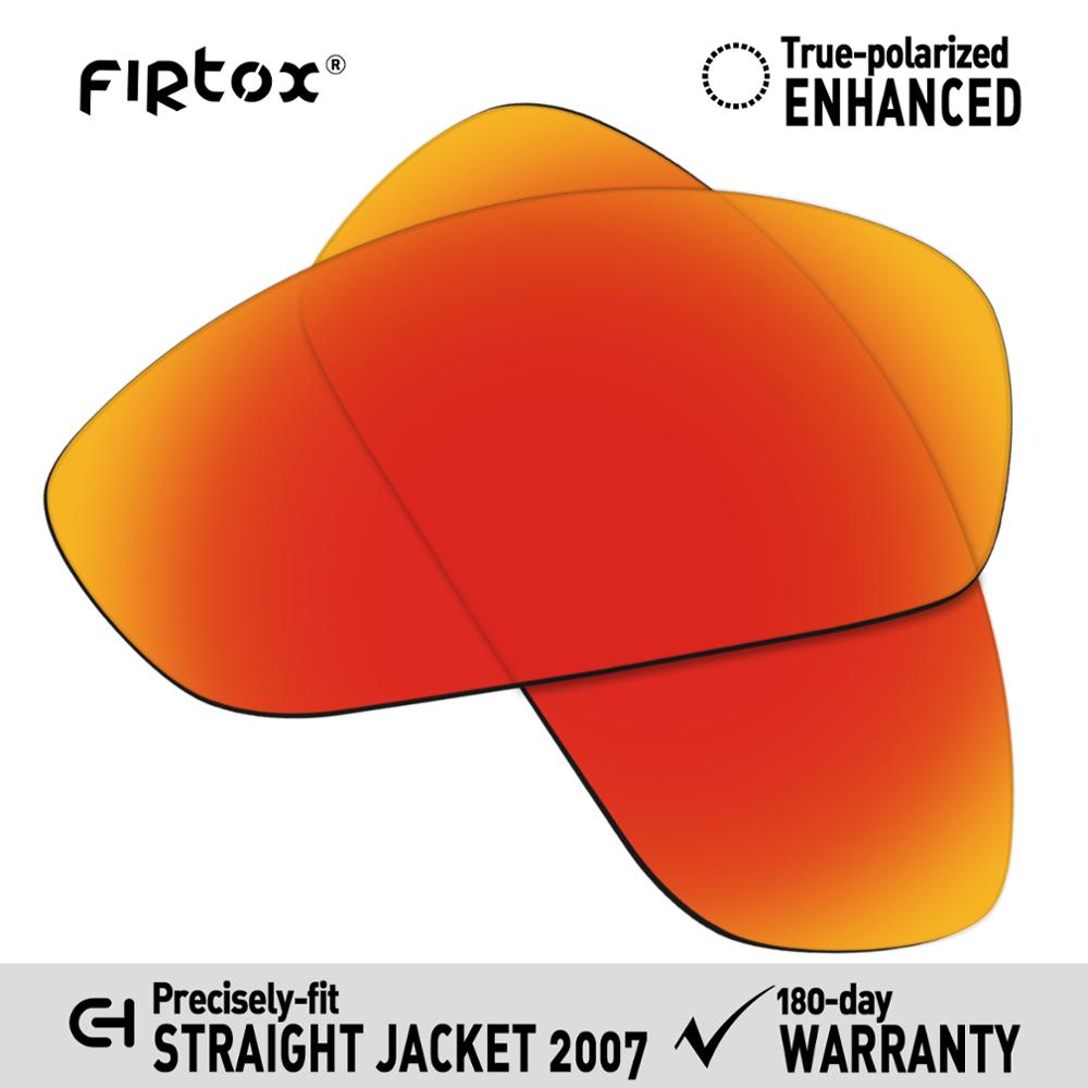 Firtox true  uv400 polariserede linser erstatning for-oakley straight jacket 2007 solbriller (kun kompatibel linse) - flere: Rød-polariseret