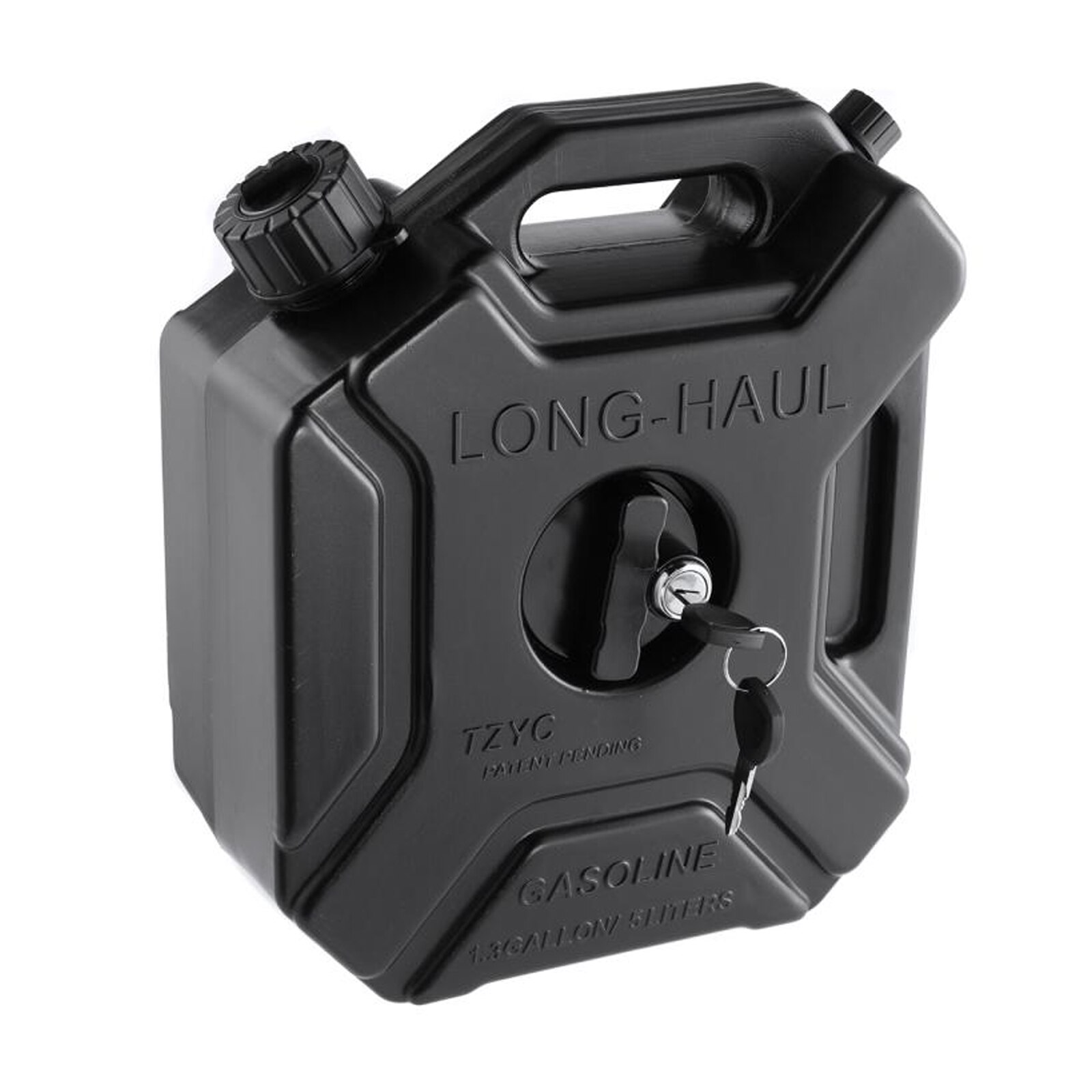 5L Diesel Petrol Fuel Tank Oil Container Black Car Motorcycle Spare Petrol Oil Tank Backup Fuel-jugs With Lock&Key: Default Title