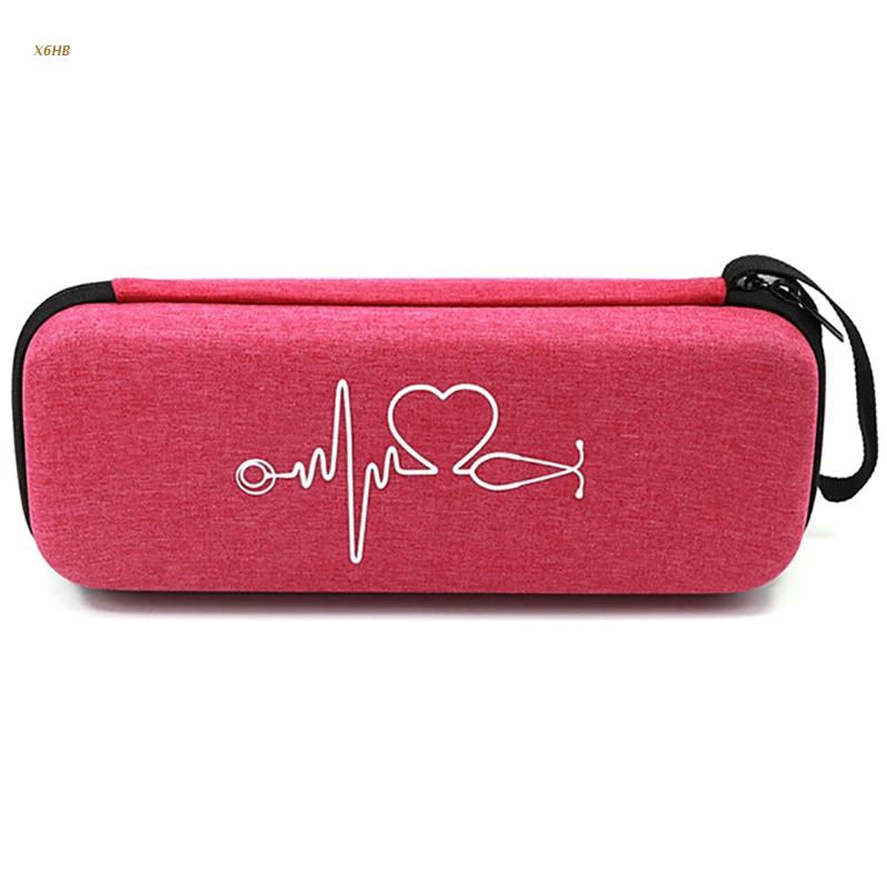 Reizen Draagtas Voor 3M Littmann Classic Iii Stethoscopen-Grote Capaciteit Opbergtas Voor Kleine Accessoires X6HB: rose Red