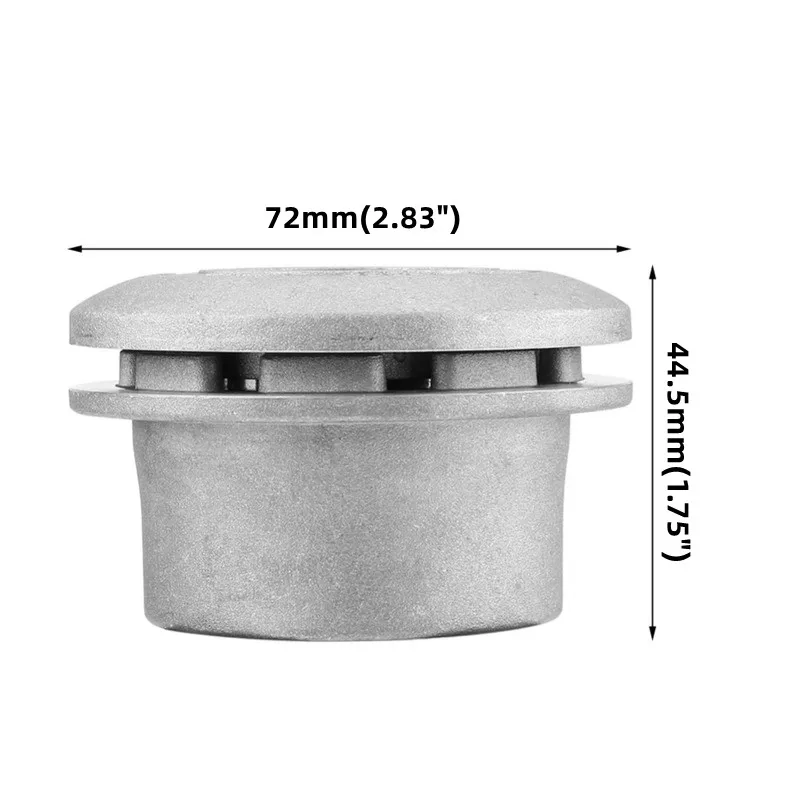 Tête de coupe gazon universelle en aluminium avec 4 lignes tête de débroussailleuse fil tête de ligne de coupe d'herbe en Nylon pour tondeuse à gazon argent