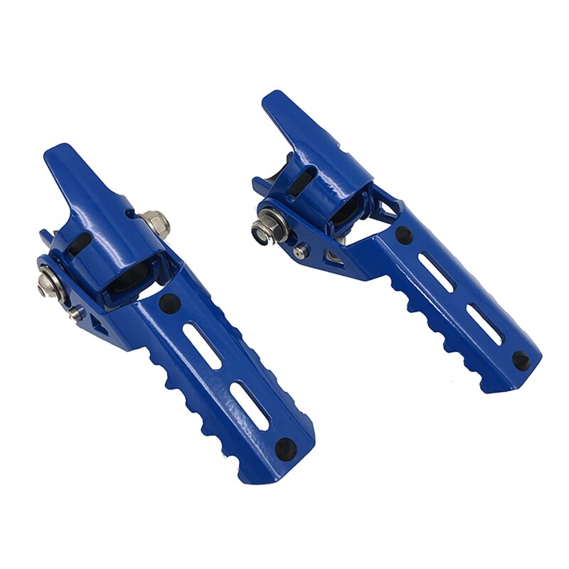 Motorcycle Highway Front Foot Pegs Folding Footrests Clamps 22-25mm For BMW F800GS Adventure S1000XR F750GS F850GS C400X C400GT: Blue