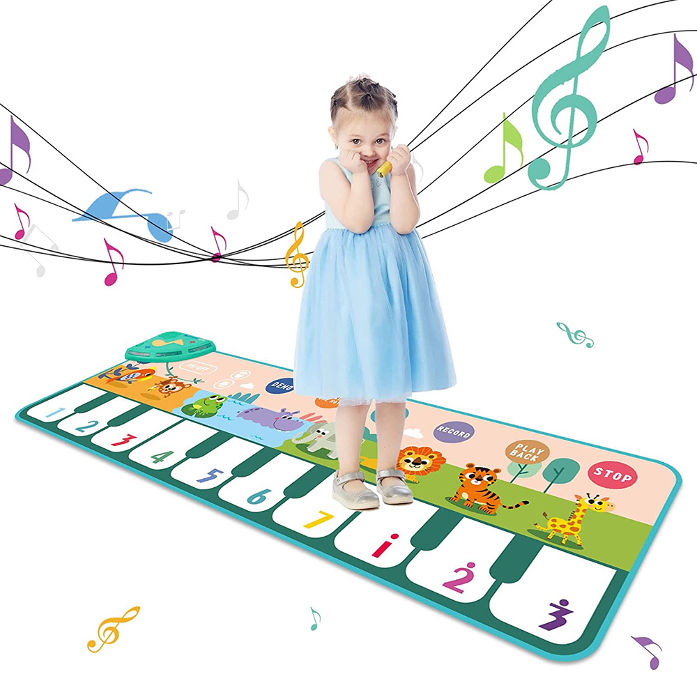 Coolplay tapis de Piano Musical pour enfants en bas âge tapis de danse pour clavier de sol avec 8 sons d'animaux tapis pour bébé jouets éducatifs