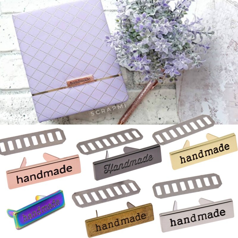 10Pcs Diy Craft Letters Naaien Metalen Decoraties Kleding Tassen Garment Labels Handgemaakte Tags Accessoires