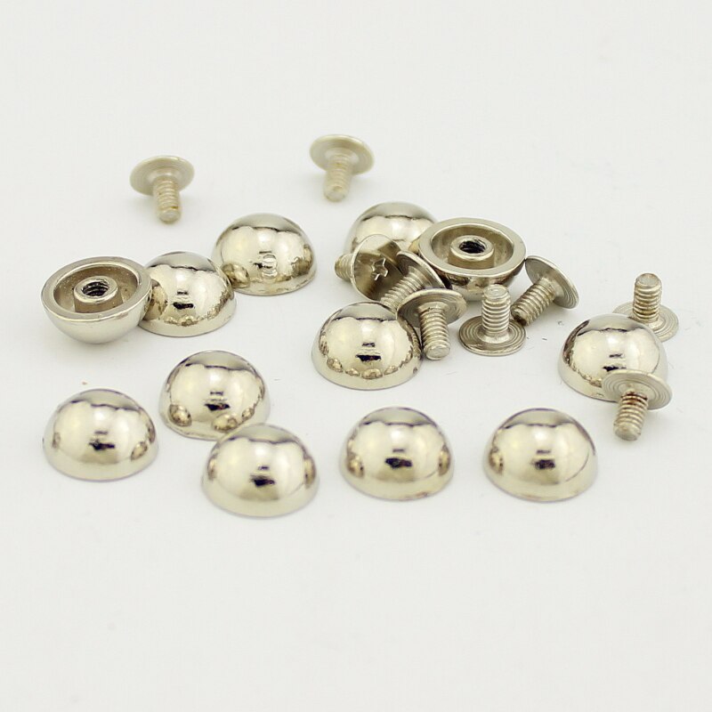20pcs 11x5mm Silver round studs and spikes for clothes rivets for leather Mushroom Studs Rivet Punk Rock Spike DIY Accesso