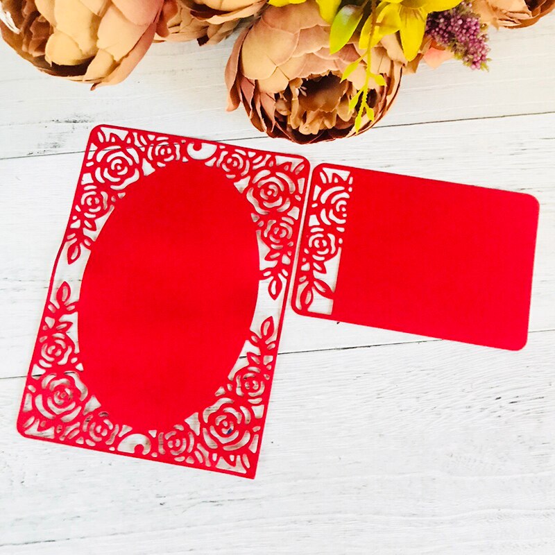 Flower Border Dies Wedding Invitations frame Metal Cutting Dies for Scrapbooking Party Greeting Cards Making