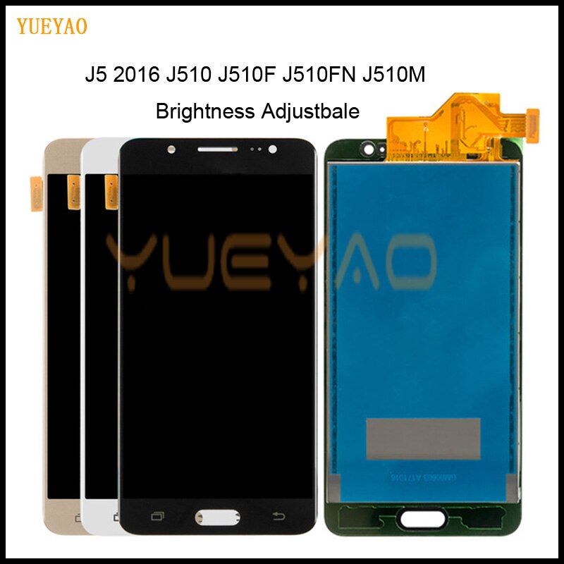 Helligkeit Adjustbale LCD Für Samsung J5 SM-J510F J510FN J510M J510Y J510G J510 LCD Display + Touch Screen Digitizer Montage