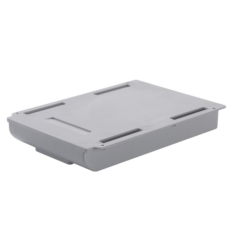 Self-Adhesive Hidden Desk Storage Drawer Table Organizer Box Under Desk Paste Stationery Sundries Tray Storage Case Holder: Gray XL