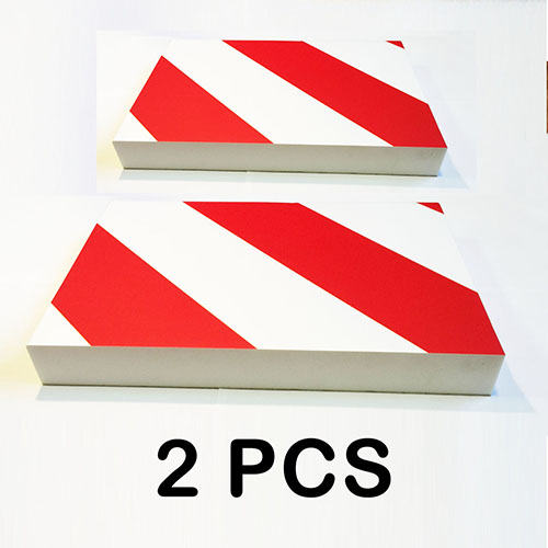Car 3d Sticker Door Bumper Anti Scratch Guard Garage Wall Edge Corner Auto Parking Assistance Warning Protector: 320x200x40mm 2 pcs