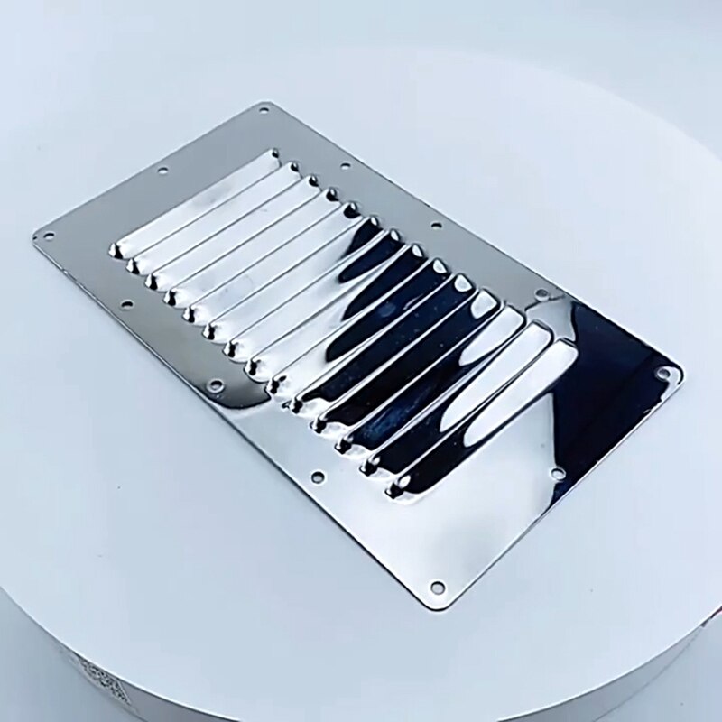 Stainless Steel 304 Marine Rectangular Venting Panel Air Vent Louver Grille Ventilation Louvered Ventilator Grill Cover