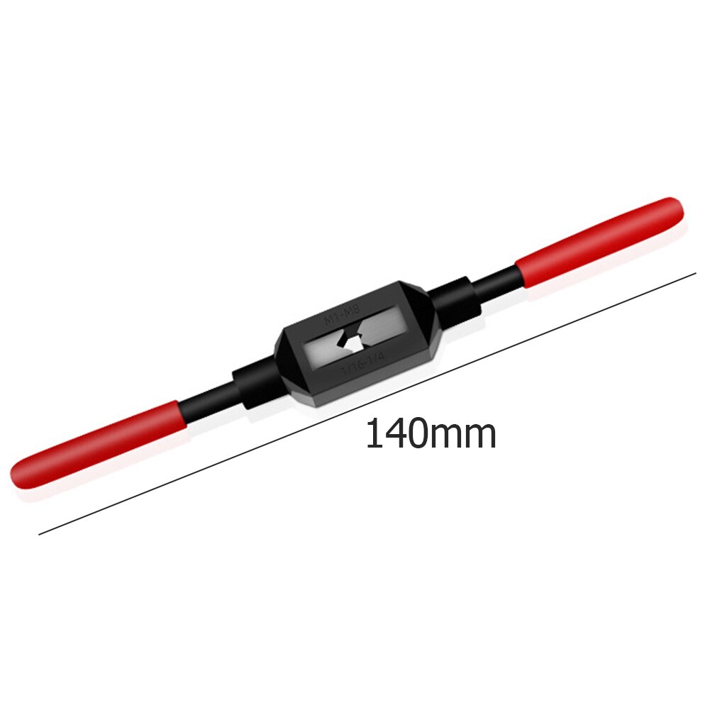 Adjustable Thread Tap Wrench Holder Carbon Steel Hand Tapping Tools for Taps Die Hand Tool Accessories Supplies: M1-M8 140mm