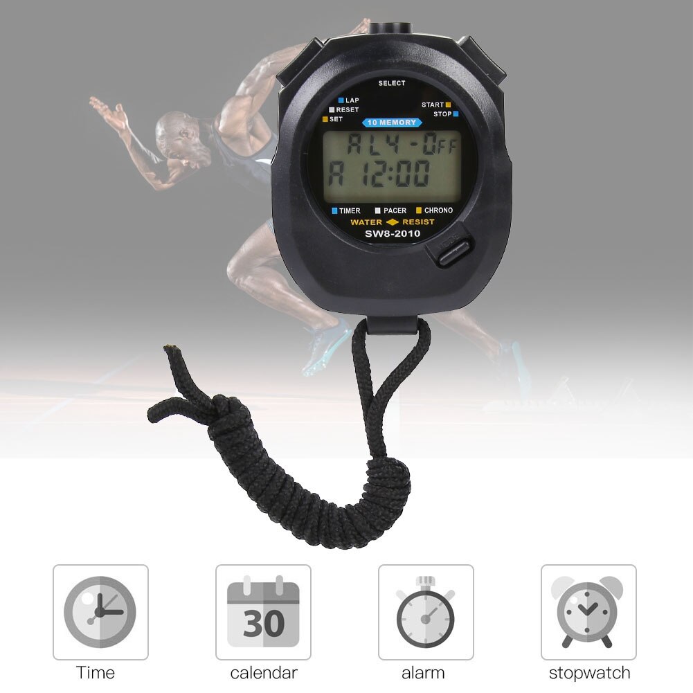 Stopwatch Timer Waterproof Stopwatch Countdown Sports Stopwatch Timer Compass With Alarm Switch