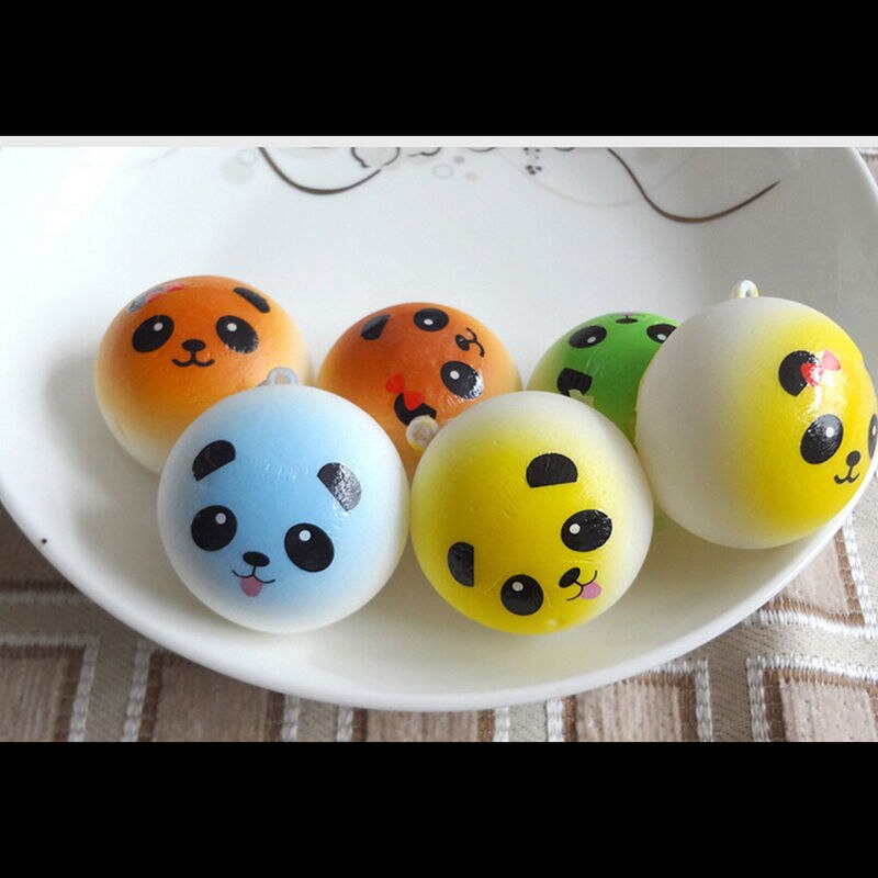 Leuke Cartoon Gezicht Squishy Panda Broodjes Panda Squishies Super Langzaam Stijgende Vruchten Geurende Squeeze Stress Relief Speelgoed Brood Simulatio