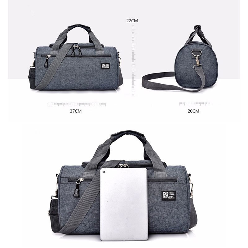 Freizeittaschen für damen und herren, reisetaschen, business-handtaschen (zylindrisch), wasserdichte outdoor-sporttaschen, wochenend-umhängetaschen, schultertaschen, rucksack