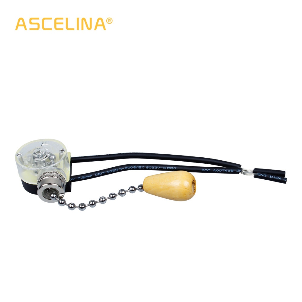 1Ps 3A 250VAC Momentary Action Ceiling Fan Two Wires Light Pull Chain Switch push in wire connectors starter led controle