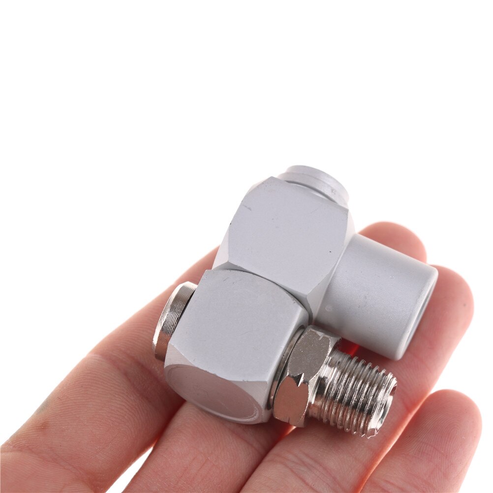 1x Air Line Connector Adjustable Swivel 1/4 Inch BSP Pneumatic Fitting Aluminum Material Screw Joint