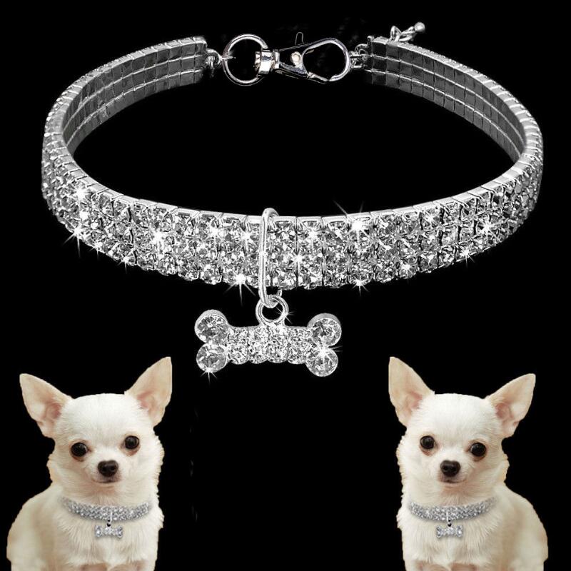 Hond Kraag Ketting Heeft Elasticiteit Lady Mooie Ketting voor Kleine Honden Katten Accessoires: White / M