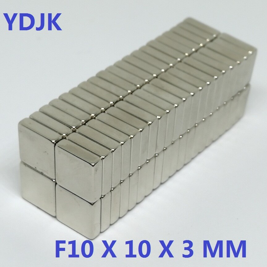 10 20 50 Stks/partij N35 Rechthoekige Magneet 10X10X3 Ndfeb Magneet 10*10*3 Neodymium magneten 10 X 10 X 3