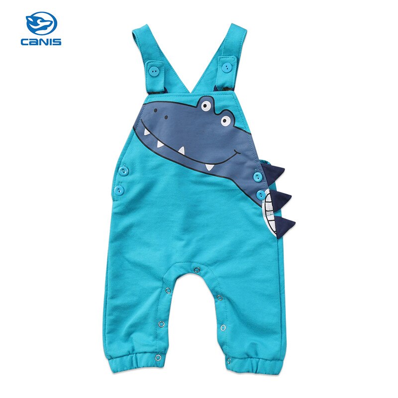 Unissex bebê meninas macacão bonito dinossauro padrão crianças bebê macacão playsuit adorável animais padrão menino meninas criança roupas de bebê: 2T