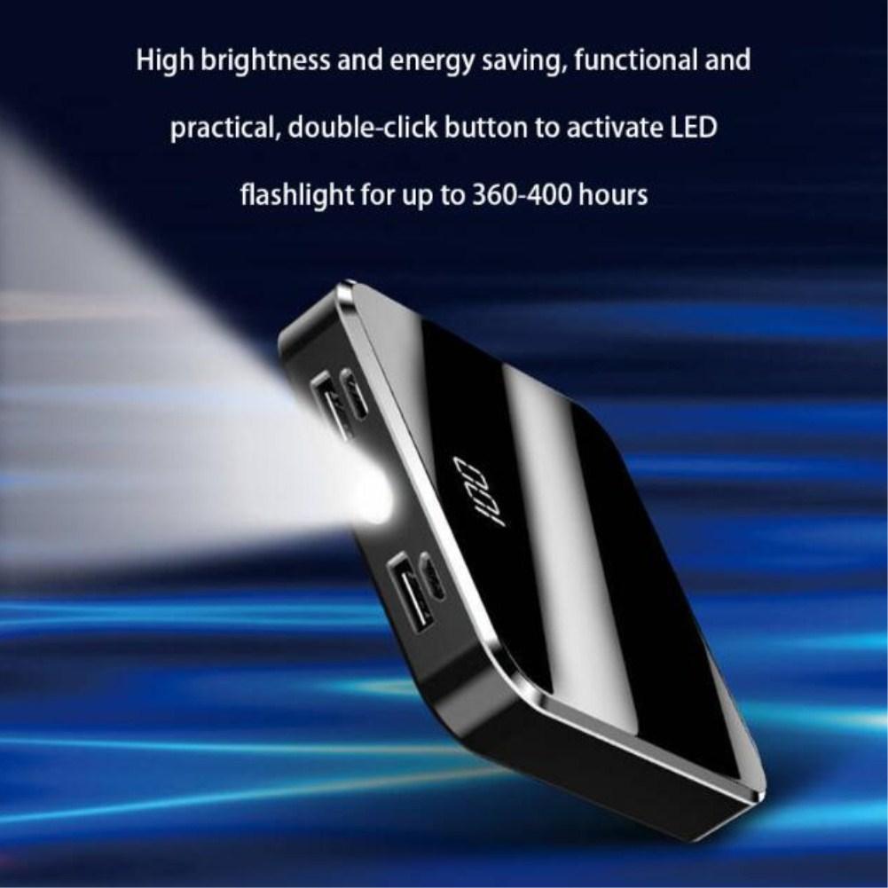 Power Bank 20000mah Large Capacity Portable Thin Digital Battery Charger Mobile Power With Digital Electric Quantity Display