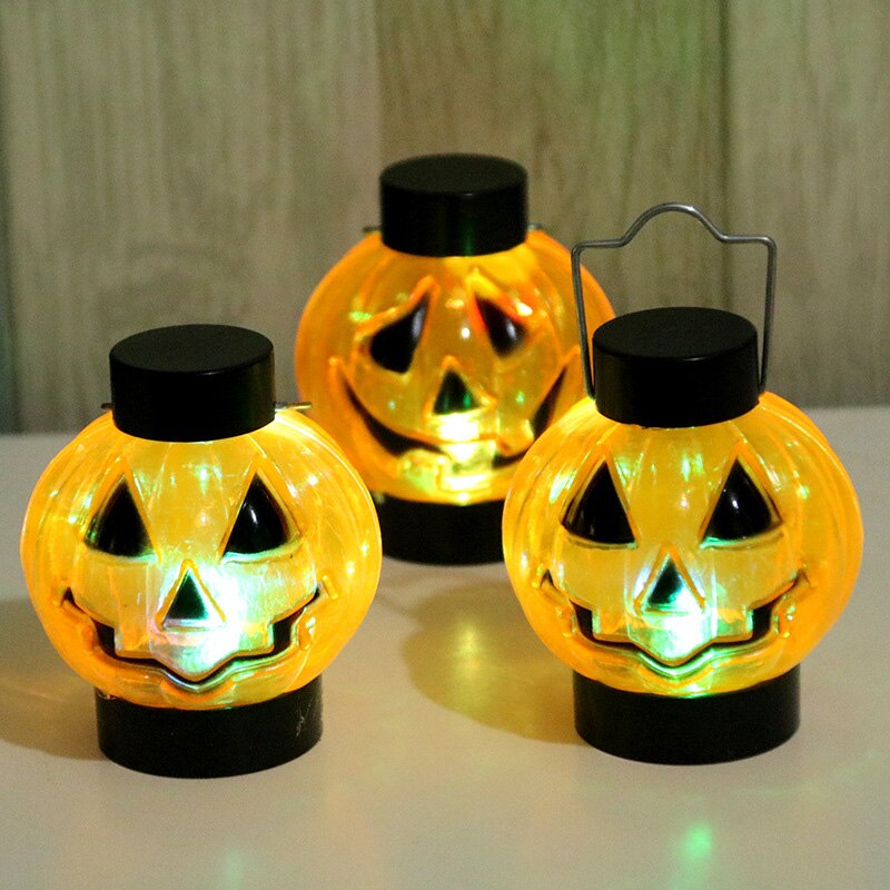 Halloween grimas led pompoen licht speelgoed schattige cartoon hangende nachtkastje licht speelgoed led pompoen klein speelgoed
