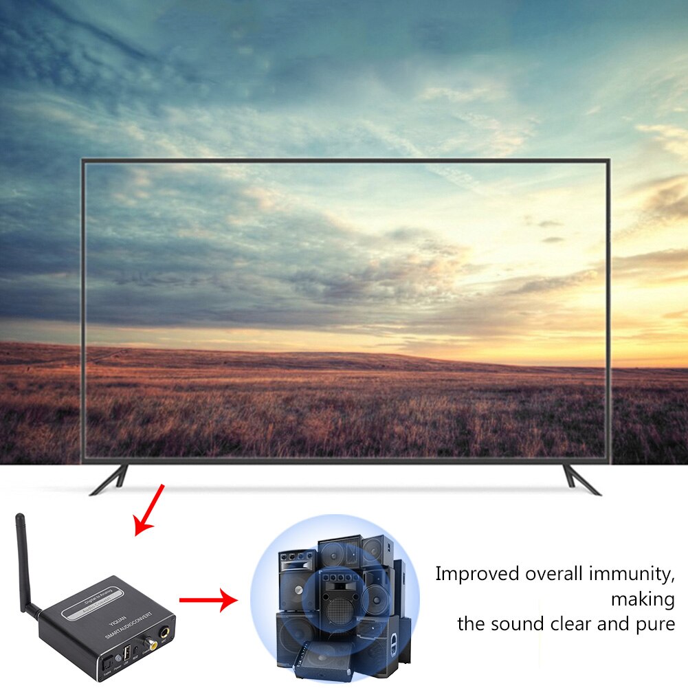 Audio Converter Digital to Analog Adapter Bluetooth-Compatible DAC Board Optical Fiber Coaxial Audio Sound Decoder